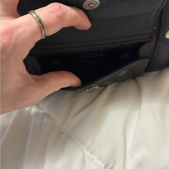 MCM bag with blue black and gold hardware - Picture 5 of 11